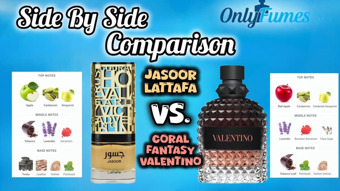 Jasoor Lattafa vs Valentino Uomo Born In Roma Coral Fantasy | Side-by-Side Comparison #fragrance 