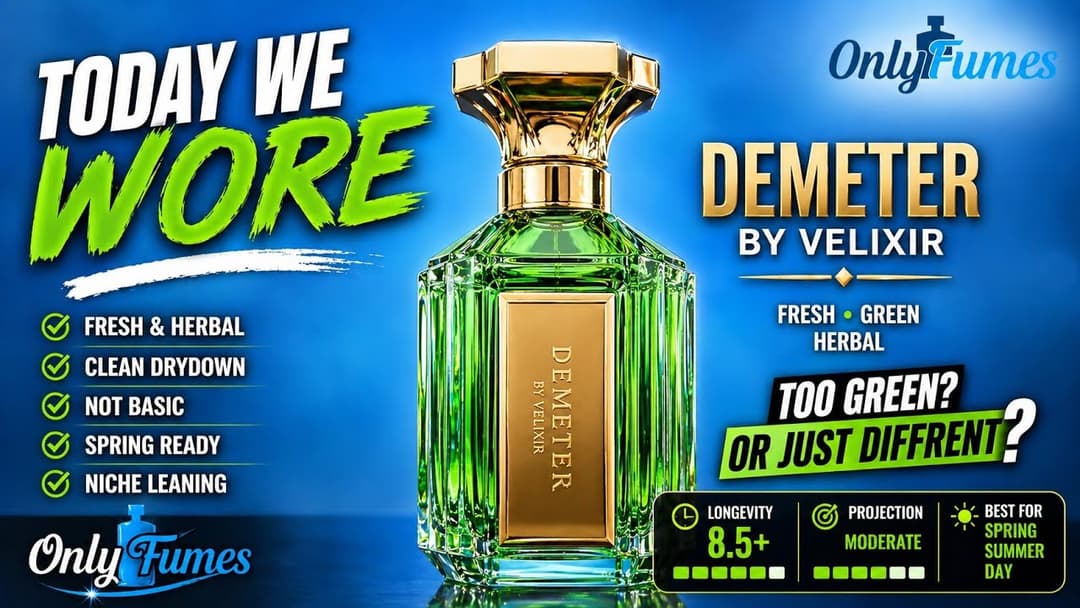 Velixir Demeter Today We Wore A Full Wear Review #fragrance #velixir #perfume #cologne 