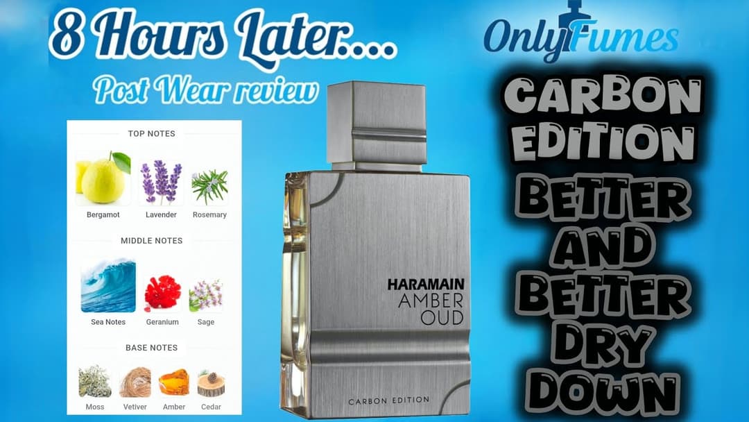 Al Haramain Amber Oud Carbon Edition Dry Down & Post Wear Review - Hidden Gem or Overhyped?