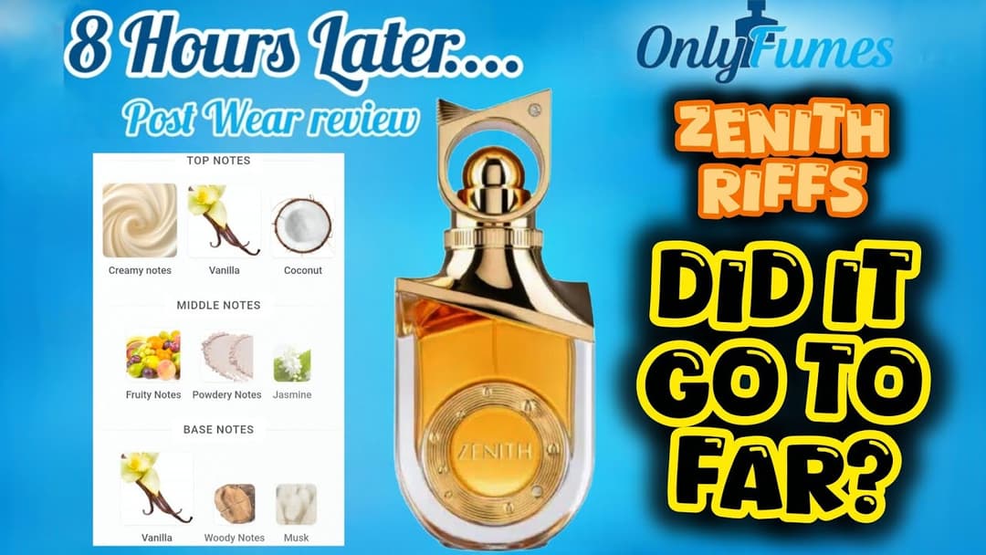 Riiffs Zenith EDP Dry Down & Post Wear Review - Sweet Powdery Vanilla Fragrance