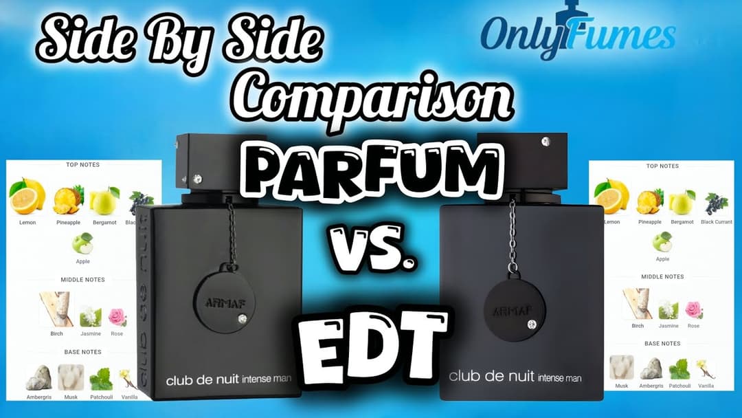 Club de Nuit Intense Man PARFUM vs EDT | Side-by-Side Comparison #clubdenuit #armaf #armafperfumes