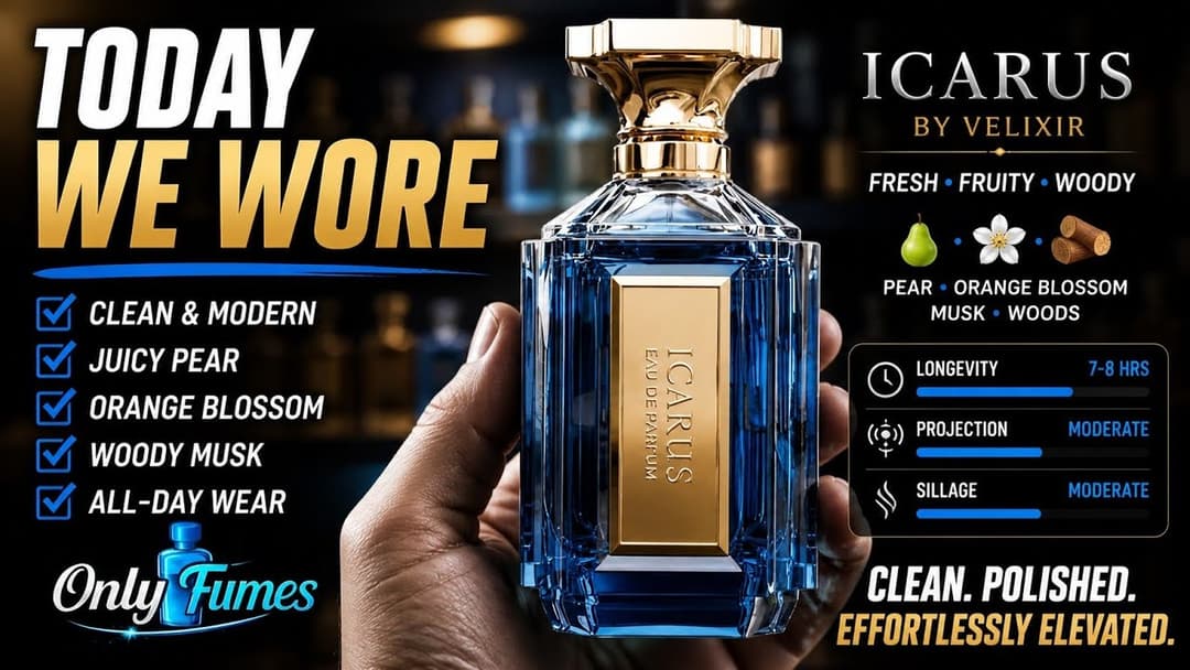 Icarus by Velixir Today We Wore Full Wear Review #cologne #perfume #fragrance #review 
